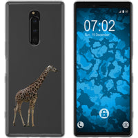 Xperia 1 Silikon-Hülle Vektor Tiere Giraffe M8 Case