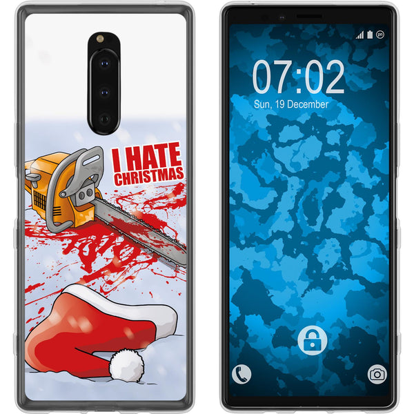 Xperia 1 Silikon-Hülle X Mas Weihnachten Hate X-Mas M8 Case