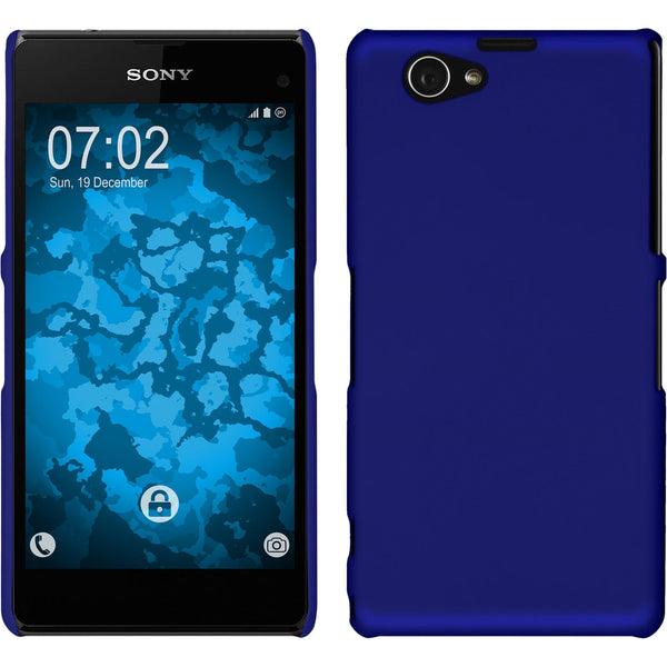 Hardcase für Sony Xperia Z1 Compact gummiert blau