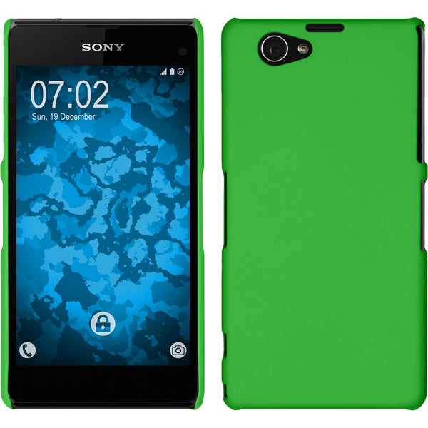 Hardcase für Sony Xperia Z1 Compact gummiert grün