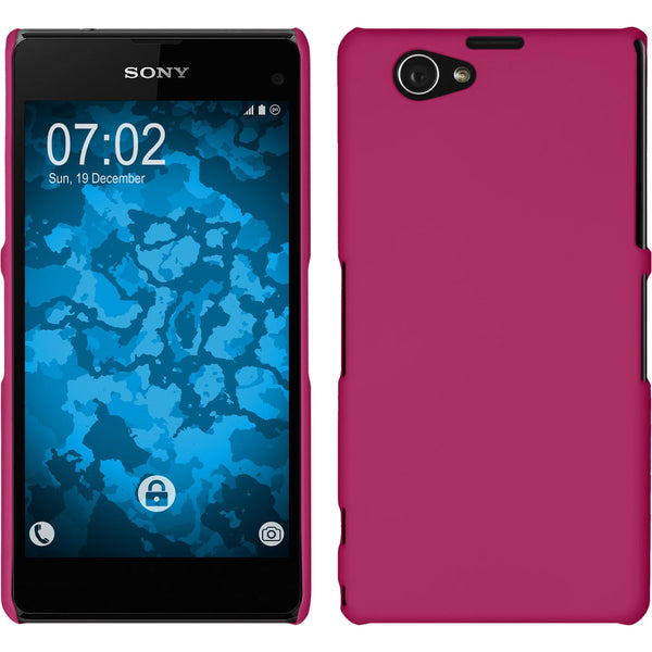 Hardcase für Sony Xperia Z1 Compact gummiert pink