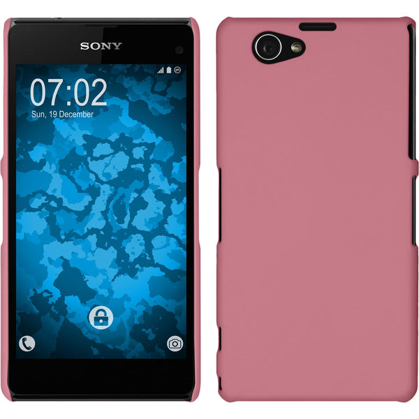 Hardcase für Sony Xperia Z1 Compact gummiert rosa