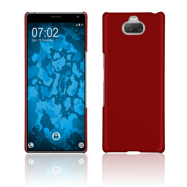 Hardcase für Sony Xperia 10 gummiert rot