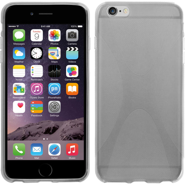 PhoneNatic Case kompatibel mit Apple iPhone 6s / 6 - clear Silikon Hülle X-Style Cover