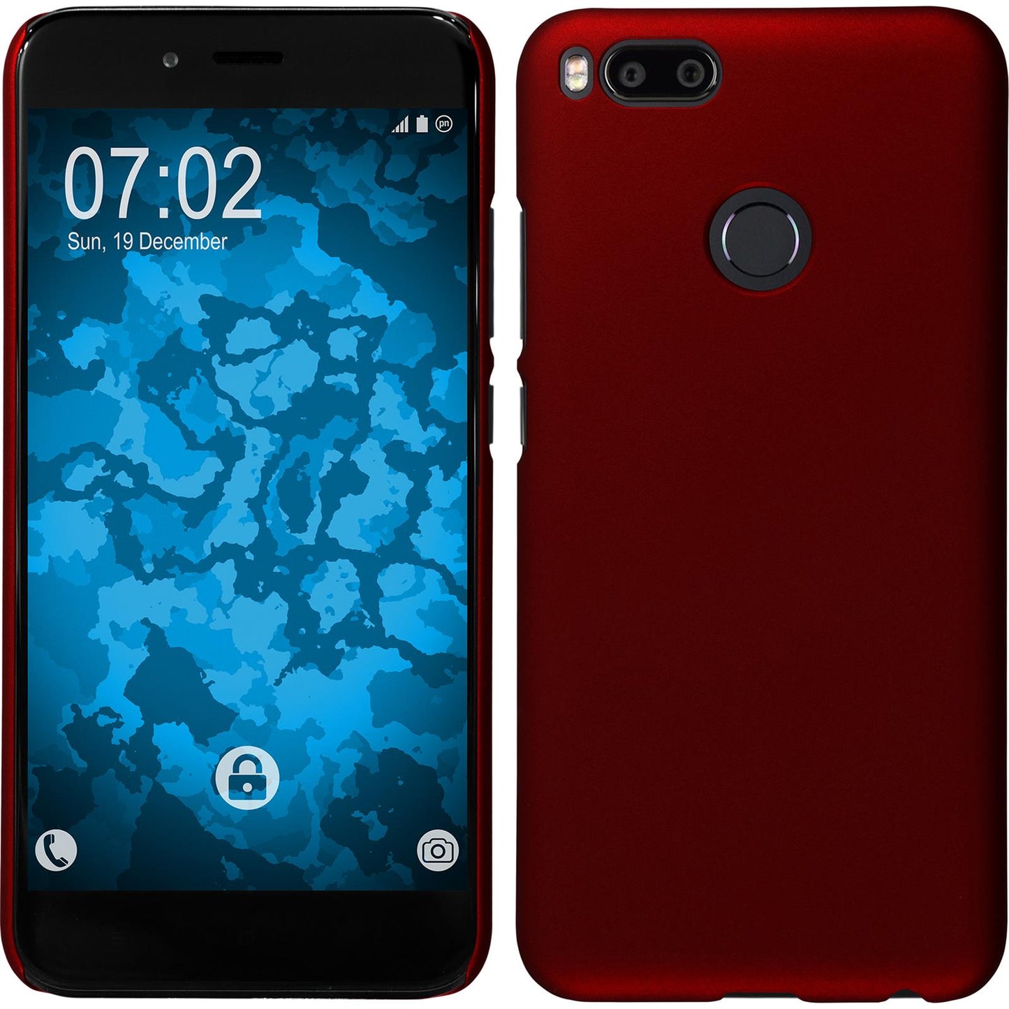 Hardcase für Xiaomi Mi 5x / Mi A1 gummiert rot