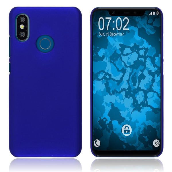 Hardcase für Xiaomi Mi 8 gummiert blau