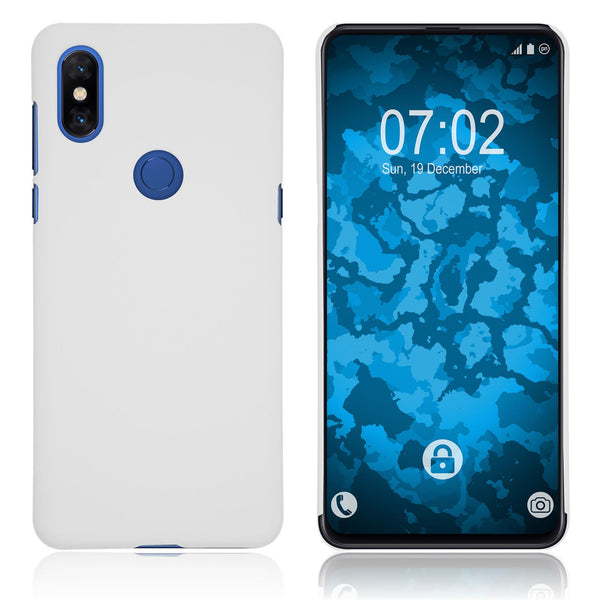 Hardcase für Xiaomi Mi Mix 3 gummiert weiﬂ