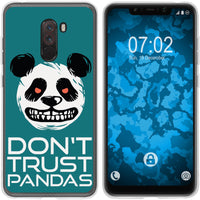 Pocophone F1 Silikon-Hülle Crazy Animals Panda M2 Case