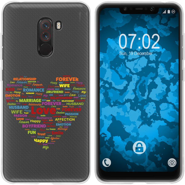 Pocophone F1 Silikon-Hülle pride Herz M5 Case