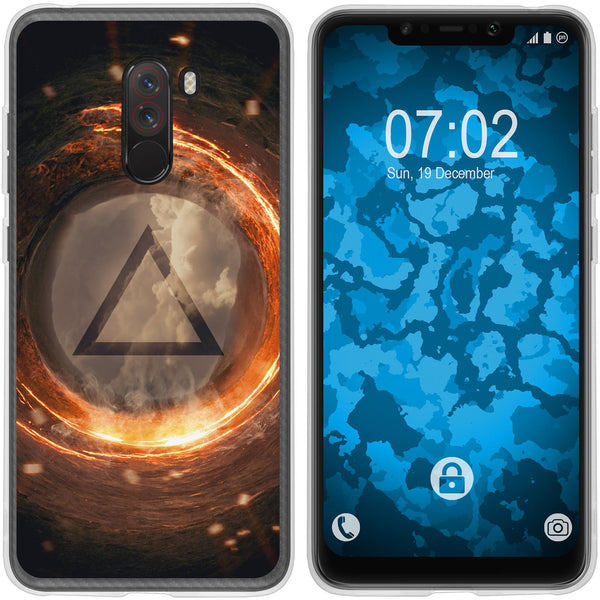 Pocophone F1 Silikon-Hülle Element Feuer M3 Case