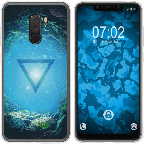 Pocophone F1 Silikon-Hülle Element Wasser M4 Case