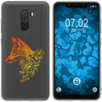 Pocophone F1 Silikon-Hülle Floral Fuchs M1-2 Case