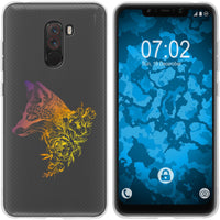 Pocophone F1 Silikon-Hülle Floral Fuchs M1-3 Case