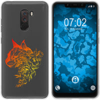 Pocophone F1 Silikon-Hülle Floral Katze M2-2 Case