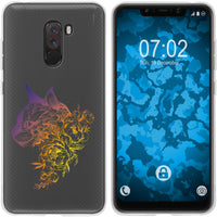 Pocophone F1 Silikon-Hülle Floral Katze M2-3 Case