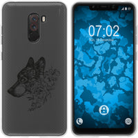 Pocophone F1 Silikon-Hülle Floral Wolf M3-1 Case