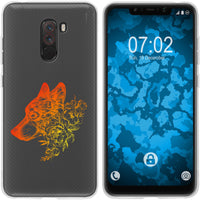 Pocophone F1 Silikon-Hülle Floral Wolf M3-2 Case