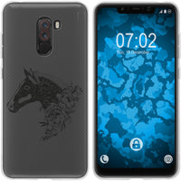 Pocophone F1 Silikon-Hülle Floral Pferd M5-1 Case