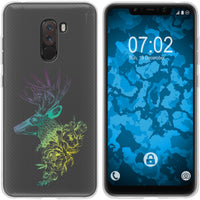 Pocophone F1 Silikon-Hülle Floral Hirsch M7-4 Case