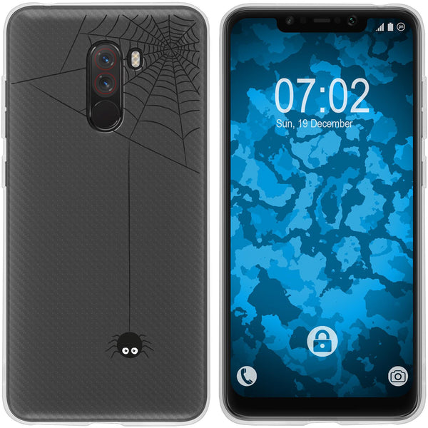 Pocophone F1 Silikon-Hülle Herbst Spinne/Spider M3 Case