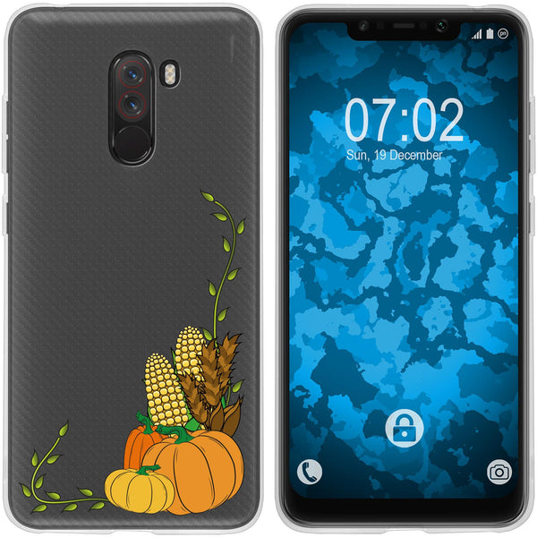 Pocophone F1 Silikon-Hülle Herbst Erntedankfest/Thanksgiving