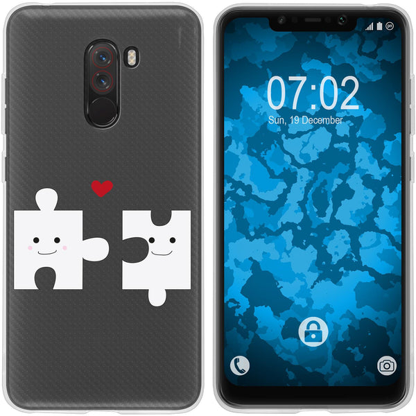 Pocophone F1 Silikon-Hülle in Love Beziehung M1 Case