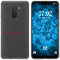 Pocophone F1 Silikon-Hülle in Love Wörter M2 Case