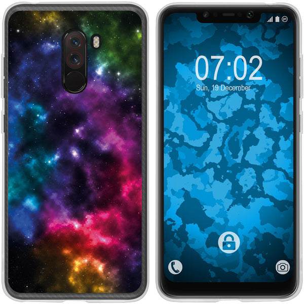 Pocophone F1 Silikon-Hülle Space Nebula M8 Case