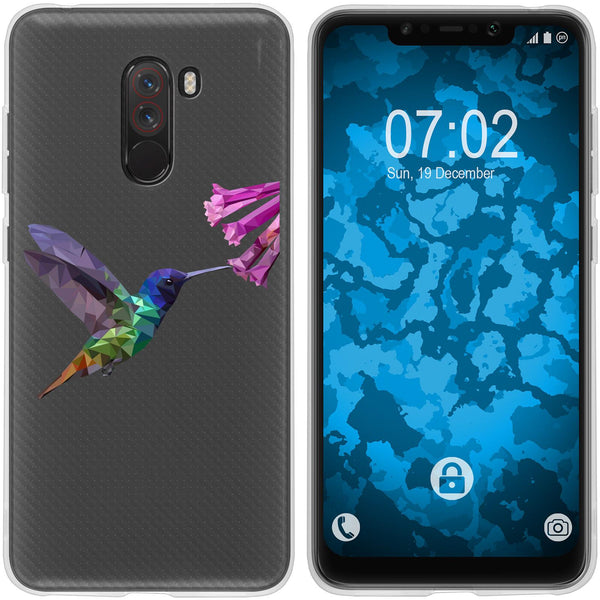 Pocophone F1 Silikon-Hülle Vektor Tiere Kolibri M3 Case