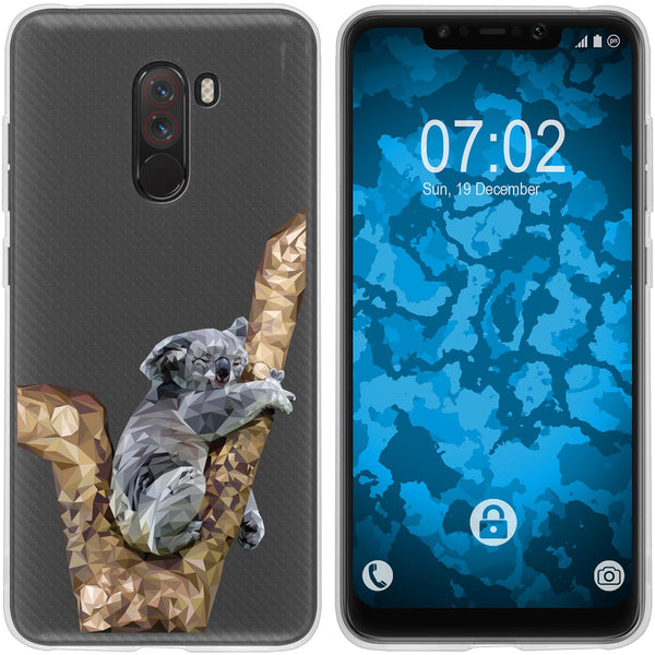 Pocophone F1 Silikon-Hülle Vektor Tiere Koala M9 Case