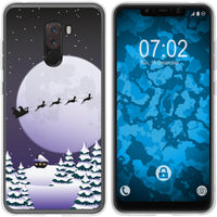 Pocophone F1 Silikon-Hülle X Mas Weihnachten Santa - Night M