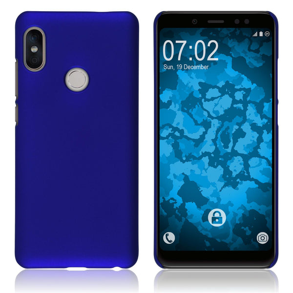 Hardcase für Xiaomi Redmi Note 5 Pro gummiert blau