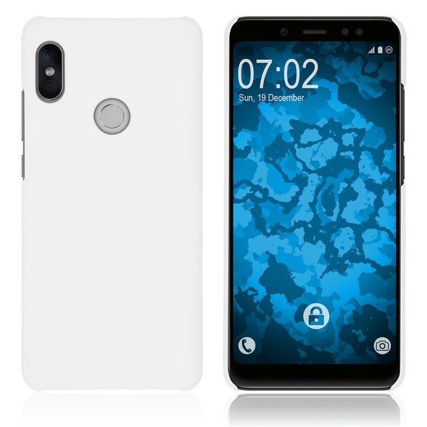 Hardcase für Xiaomi Redmi Note 5 Pro gummiert weiﬂ