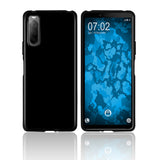 PhoneNatic Case kompatibel mit Sony Xperia 10 III - schwarz Silikon Hülle transparent