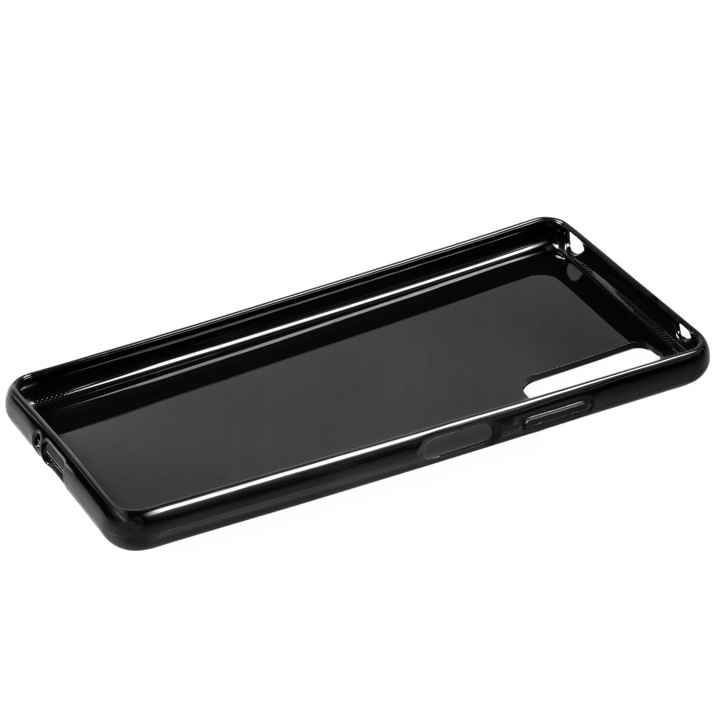 PhoneNatic Case kompatibel mit Sony Xperia 10 III - schwarz Silikon Hülle transparent
