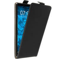 Kunst-Lederhülle für Sony Xperia 1 Flip-Case schwarz Cover