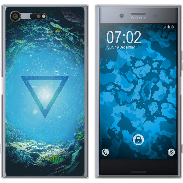 Xperia XZ Premium Silikon-Hülle Element Wasser M4 Case