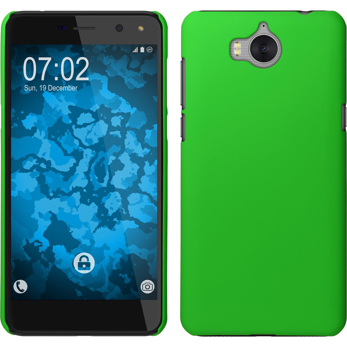Hardcase für Huawei Y5 2017 gummiert grün